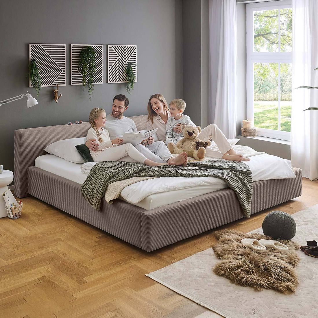 HOMELIV. Familienbett Dorisa Cord 240x200cm