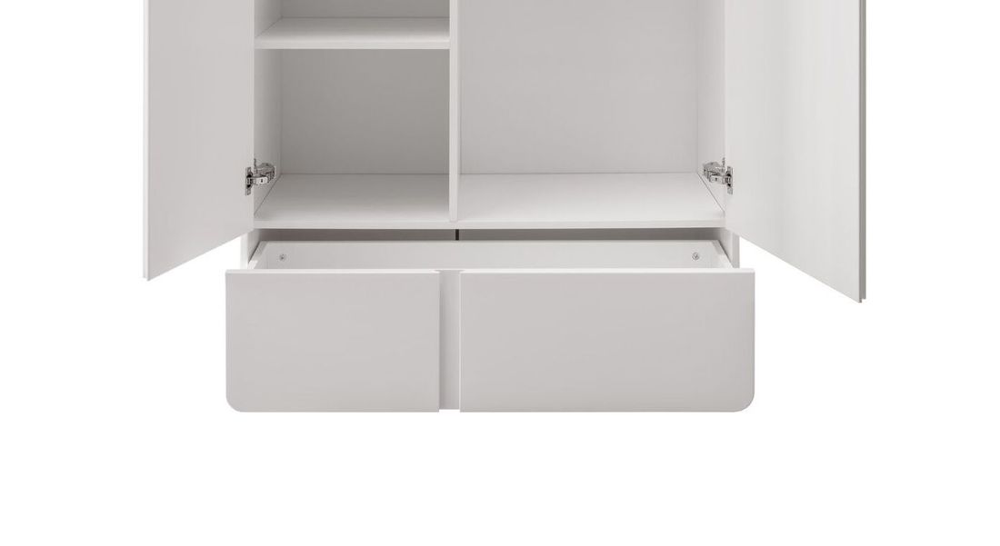 Drehtüren-Kleiderschrank Kids Arctic mit Schubladen