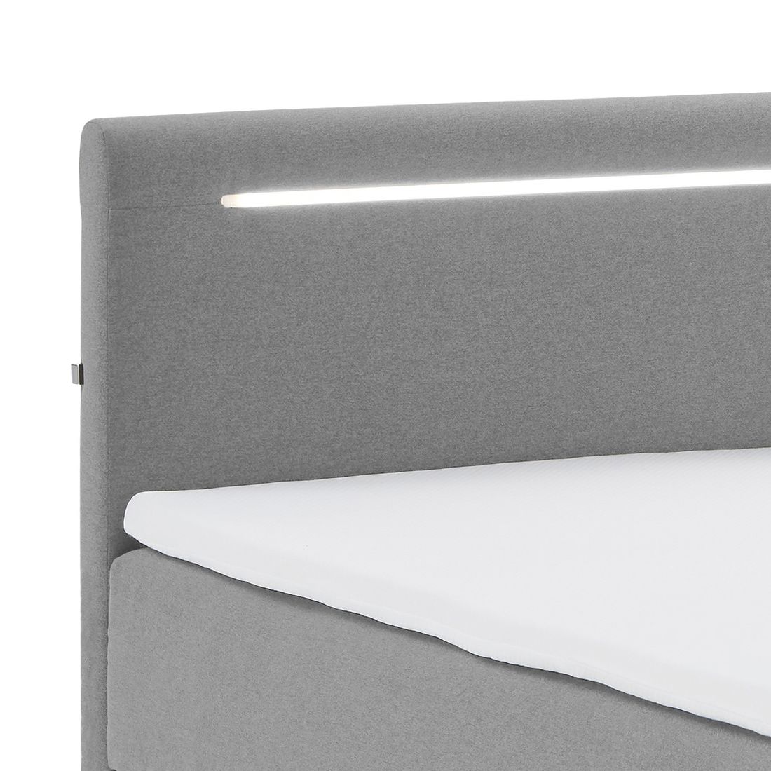 Boxspringbett Duman Webstoff mit Beleuchtung und Bettkasten
