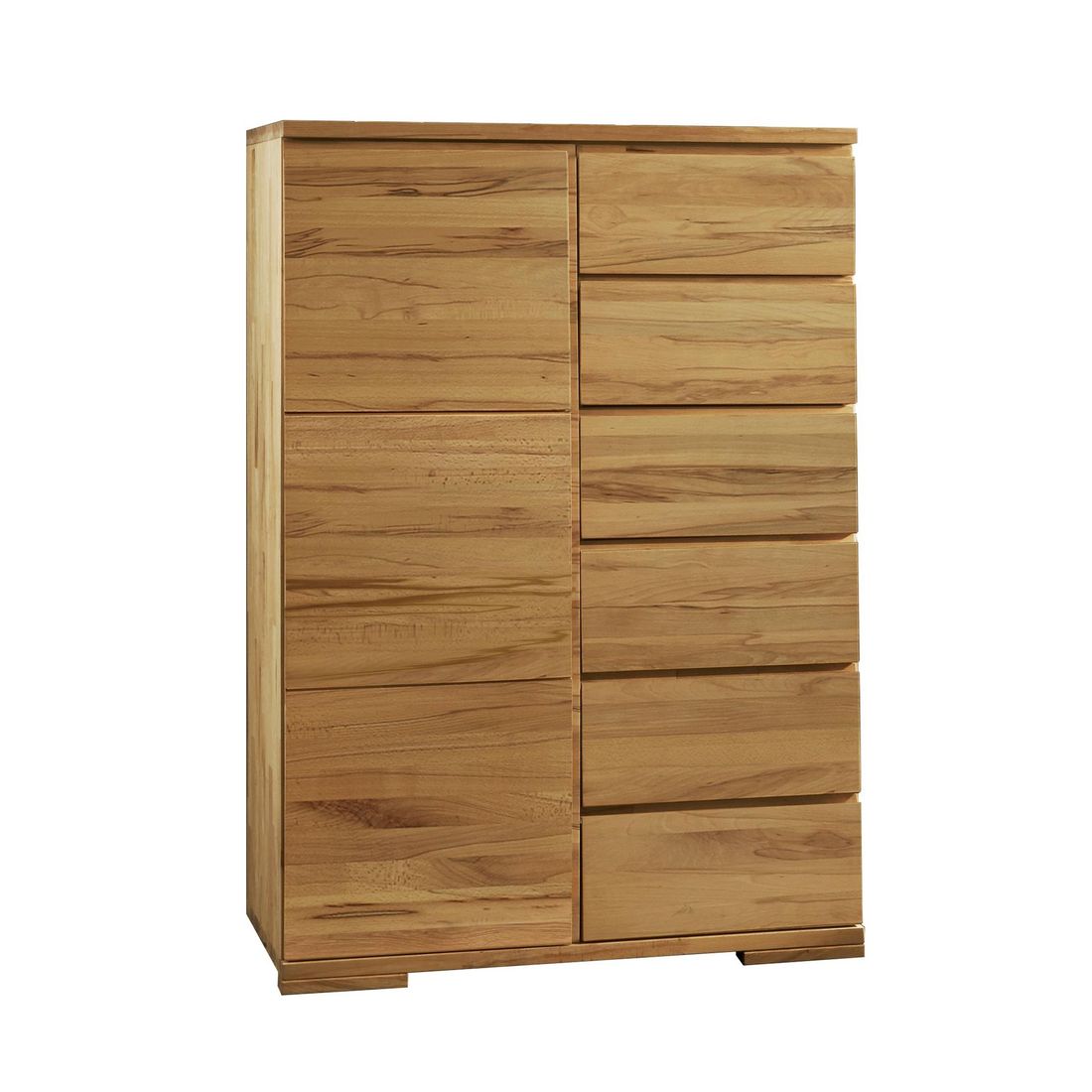 Hochkommode Andalucia Variante 5 Kernbuche/Wildeiche Massivholz mit Schubladen