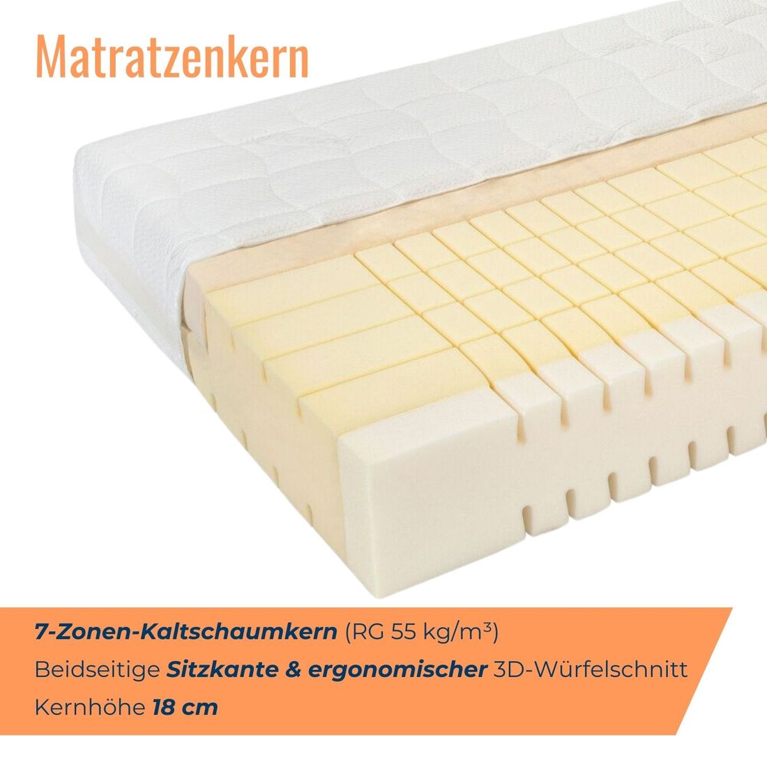 orthowell Kaltschaum-Seniorenmatratze dream mit Sitzkante