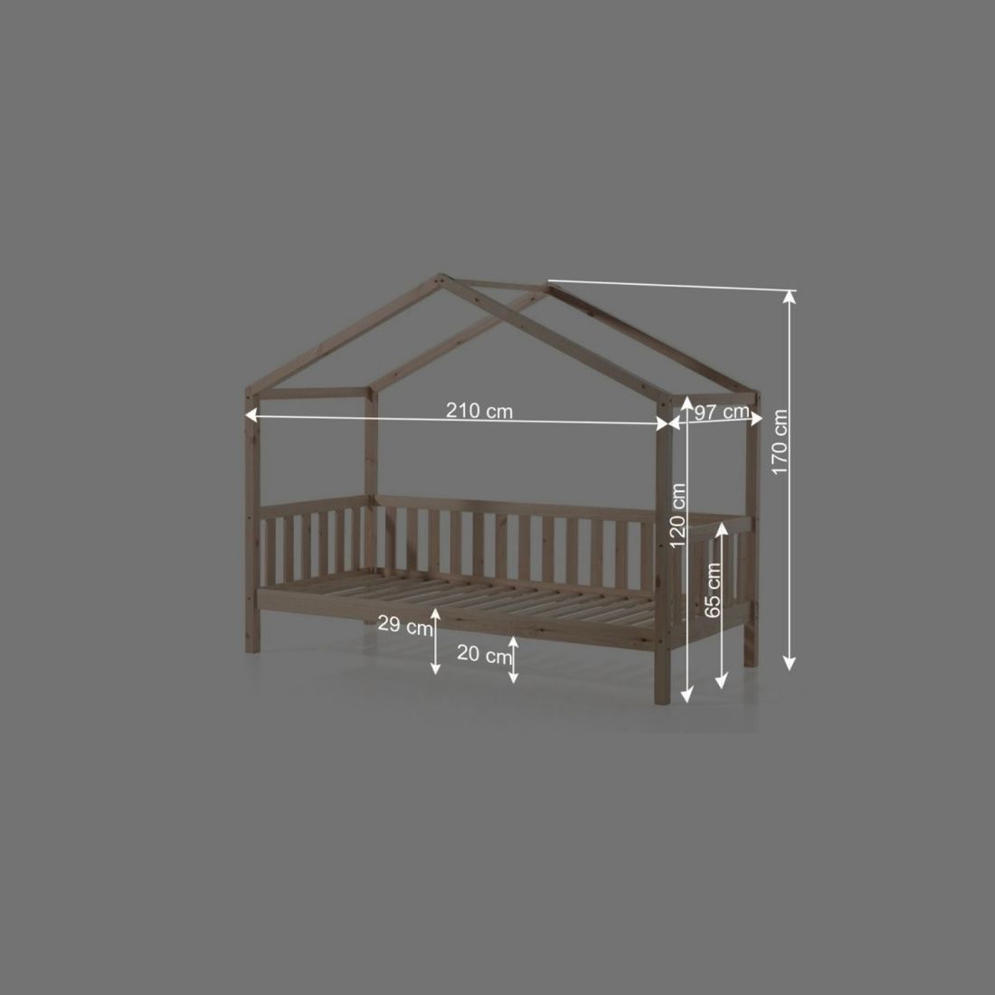 Hausbett Casita Kiefer Massivholz