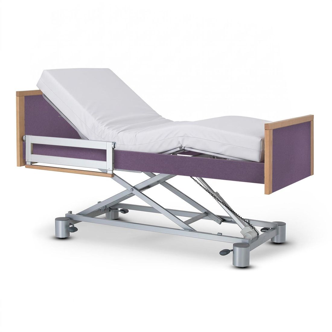 Komfortbett mit Pflegebett-Funktion Sylt Webstoff mit Tellerrost