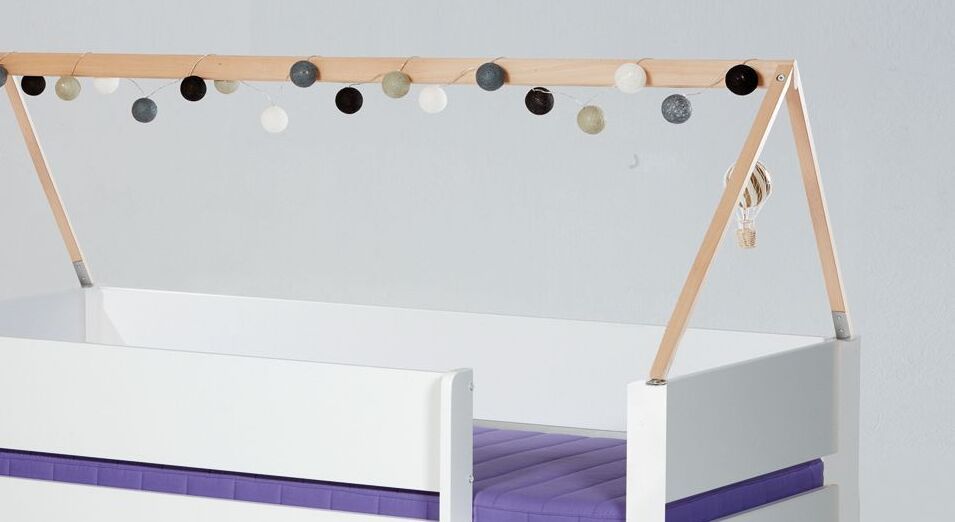 Hausbett Kids Town Buche teilmassiv mit Lattenrost