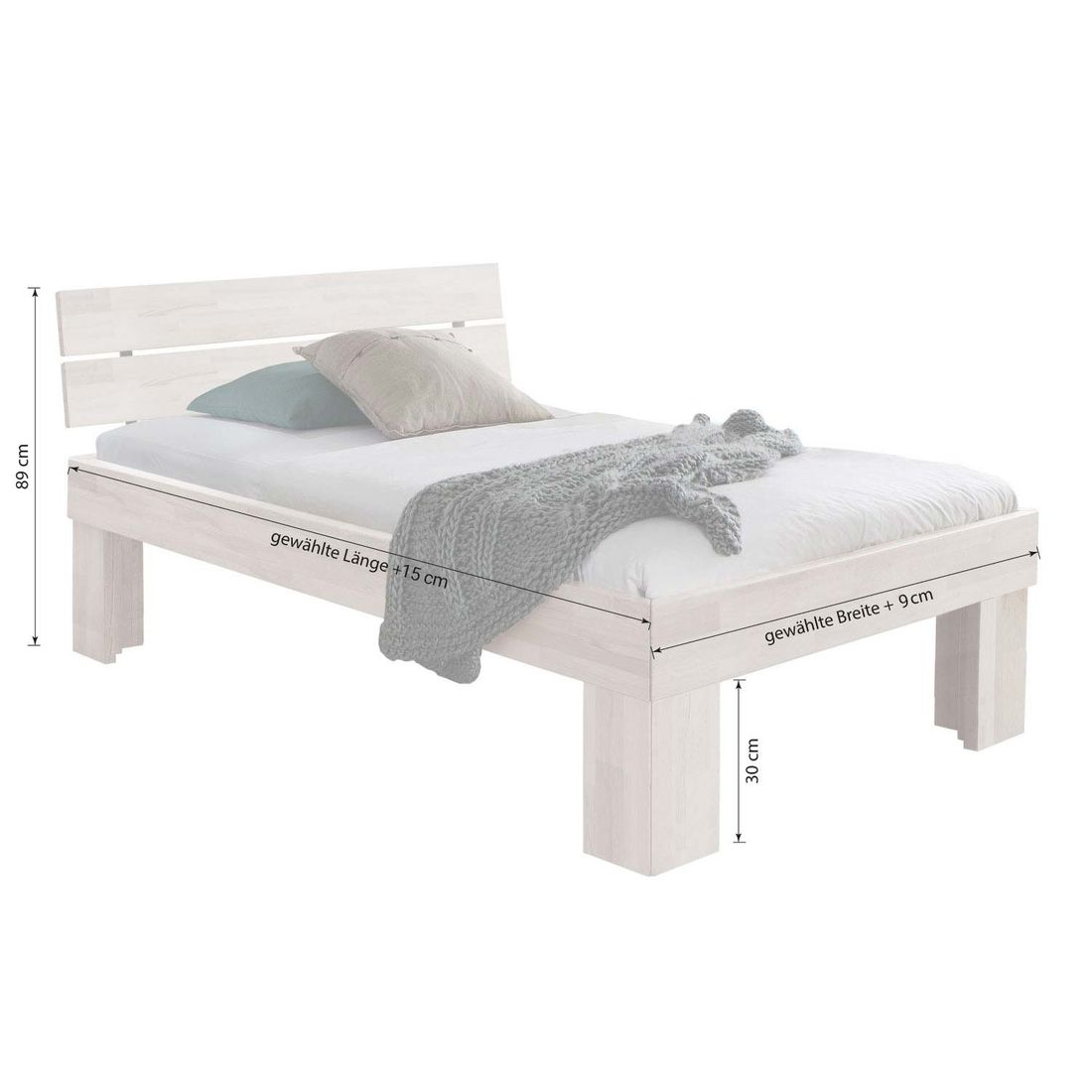 Bett Lucca Komfort Buche Massivholz