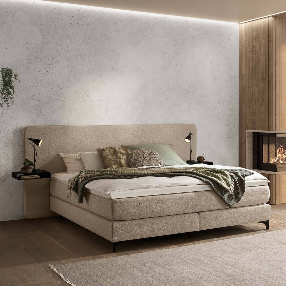 Boxspringbett Mael Strukturstoff