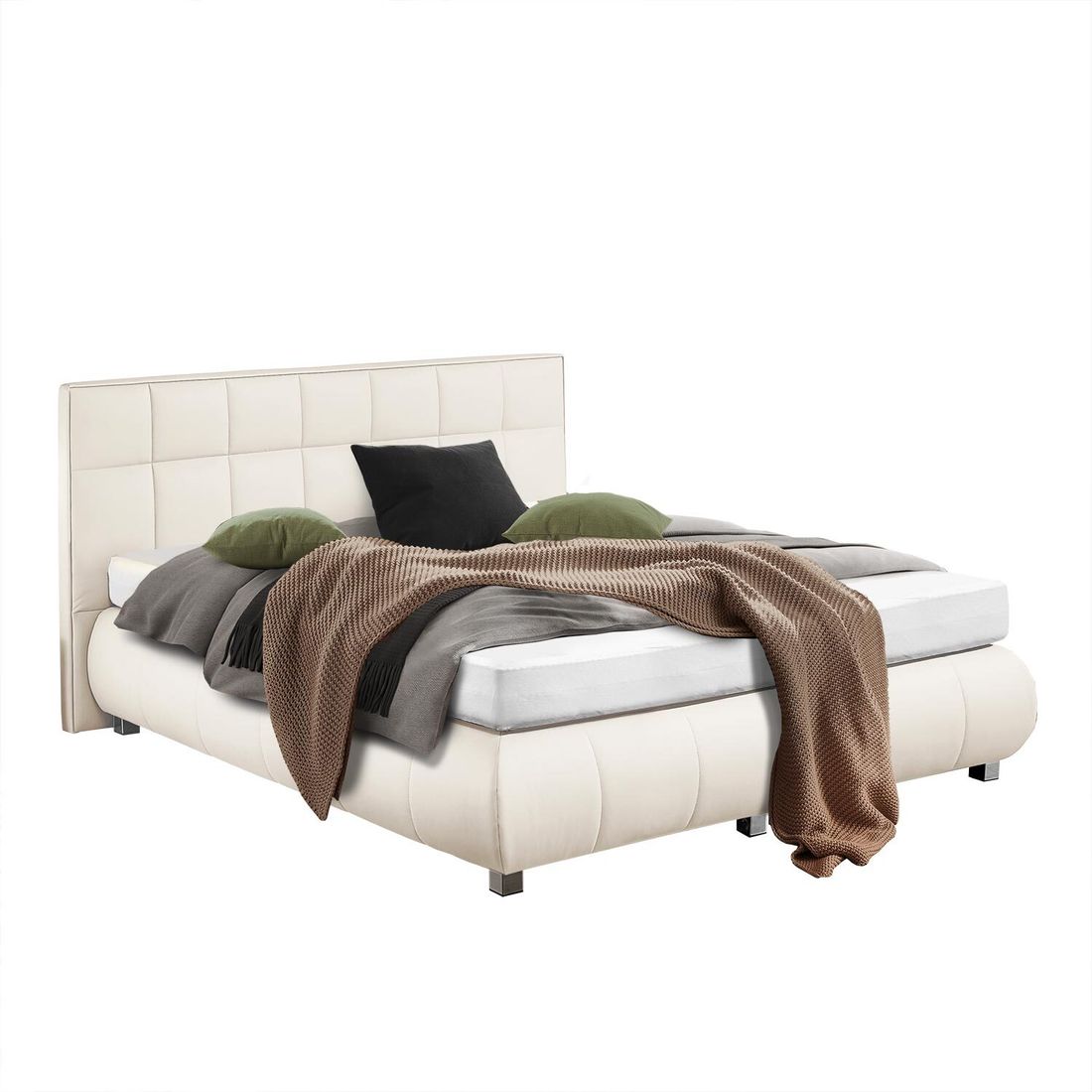 HOMELIV. Boxspringbett Seattle Kunstleder