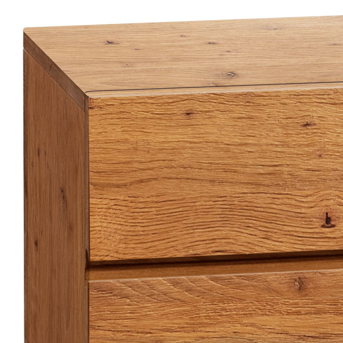 Nachttisch Bayamo Wildeiche Massivholz H 38cm