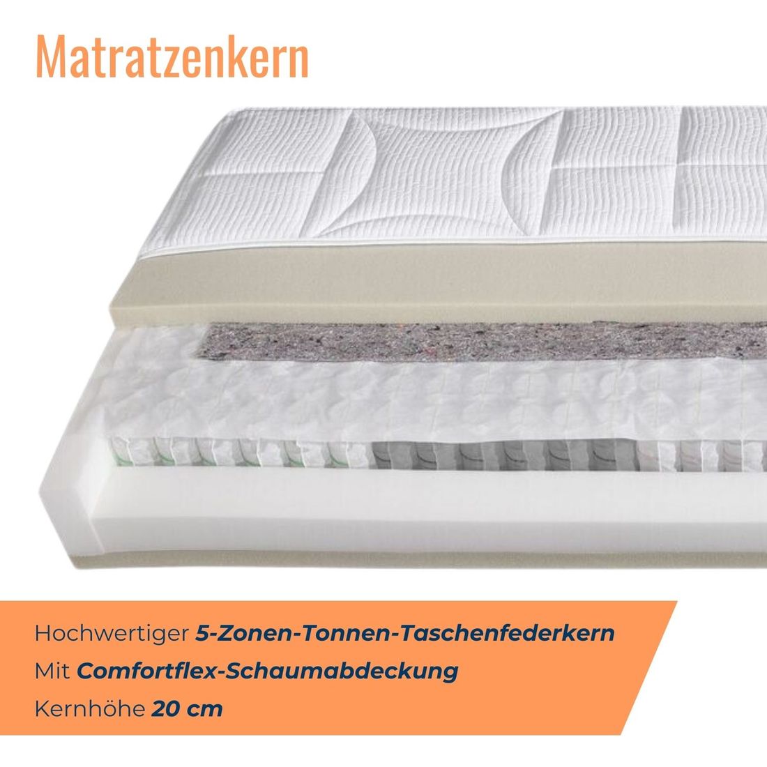 Taschenfederkern-Matratze Homero XXL