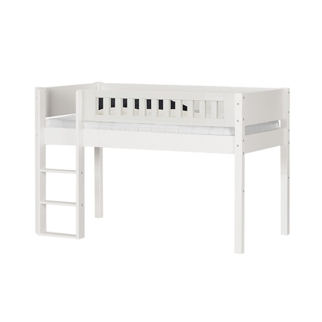 Mini-Hochbett Kids Town Design Buche teilmassiv mit Lattenrost
