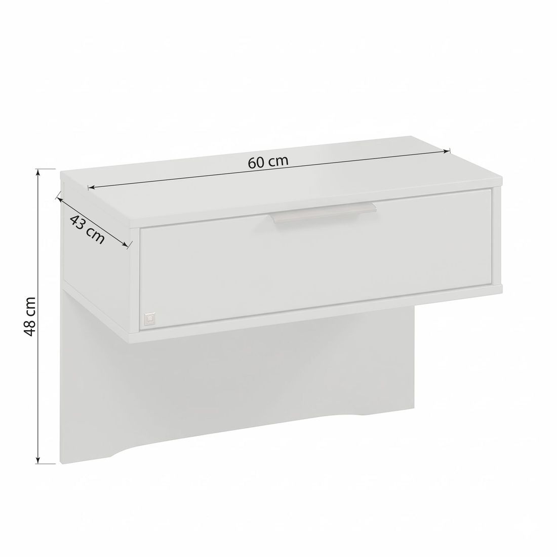 Musterring Schwebenachttisch San Francisco Eiche Dekor H 48cm Champagner