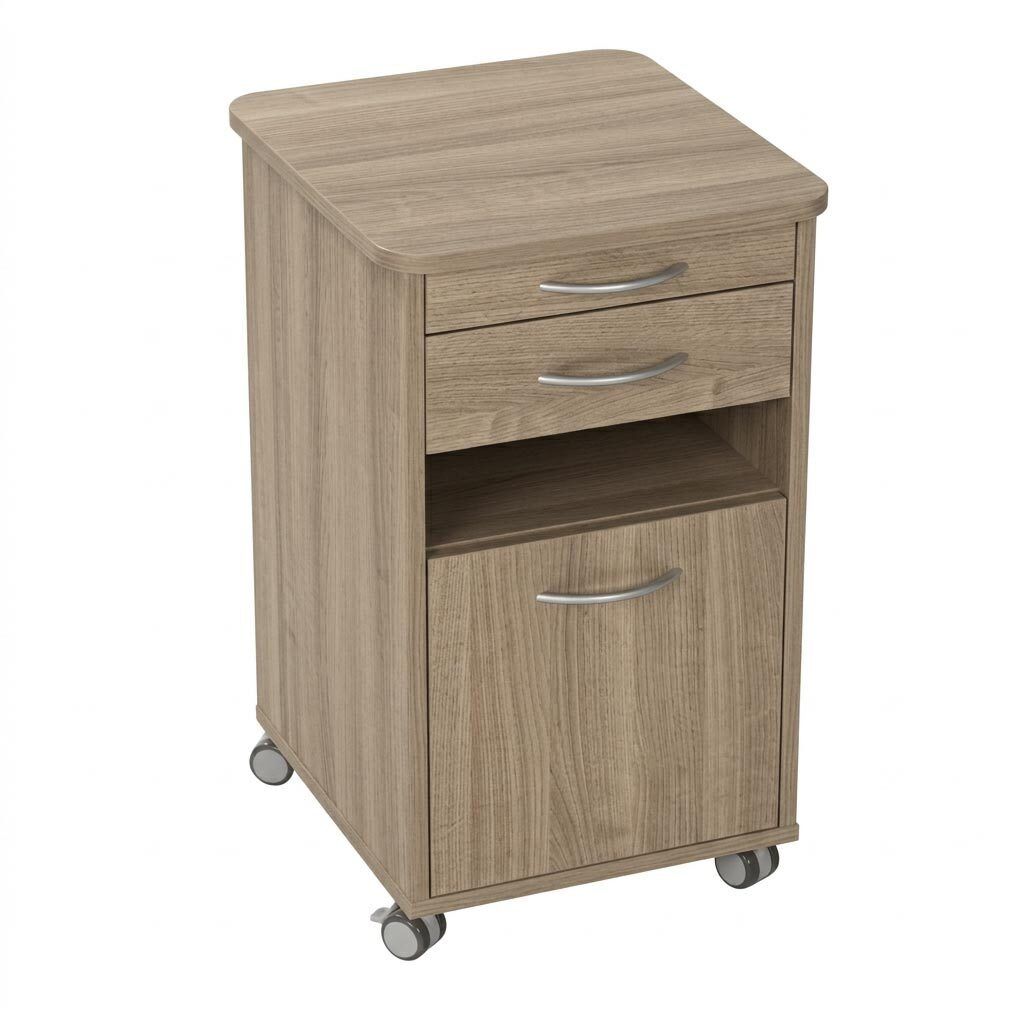 Nachttisch Usedom Eiche/Akazie Dekor H 65cm