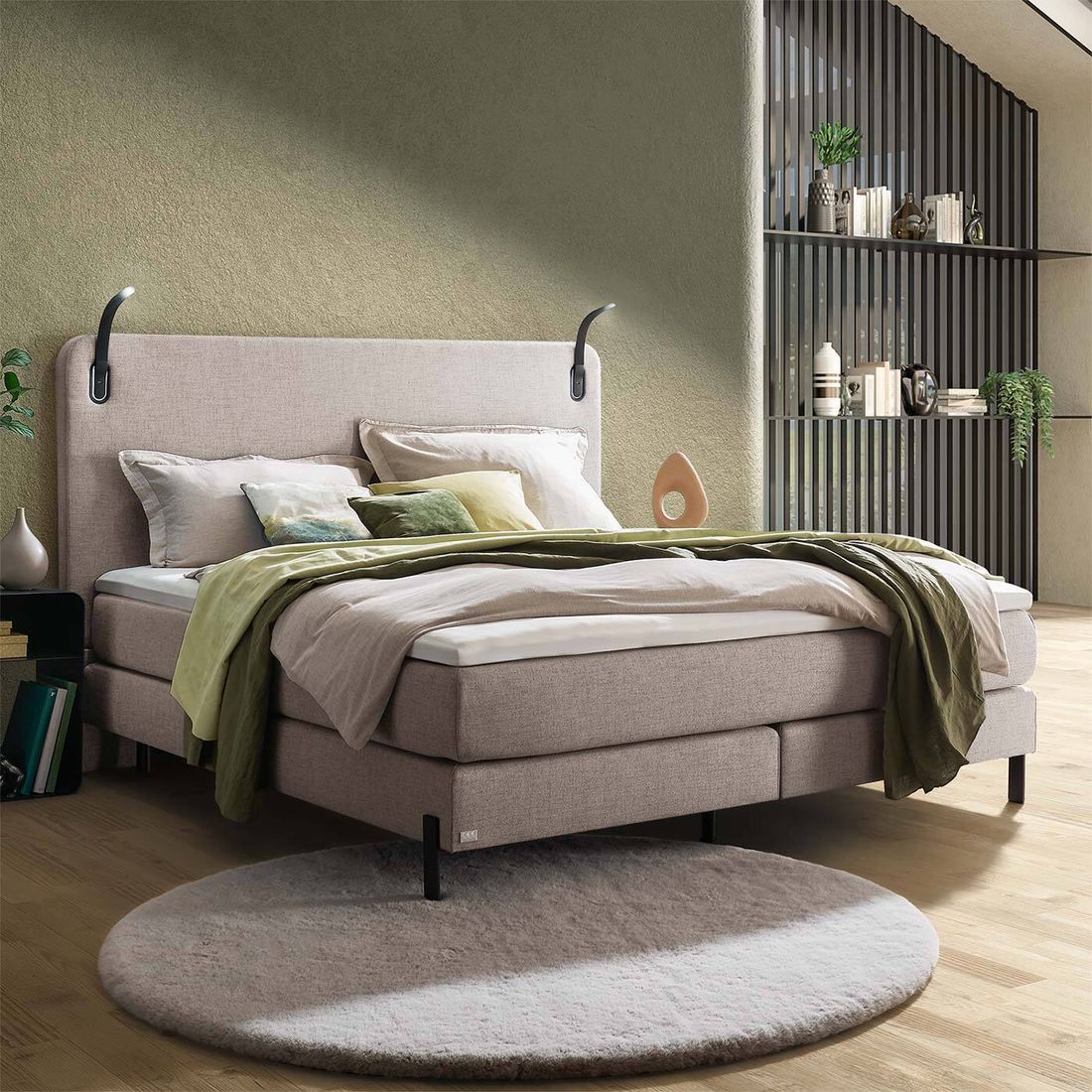 Boxspringbett Nevon Webstoff