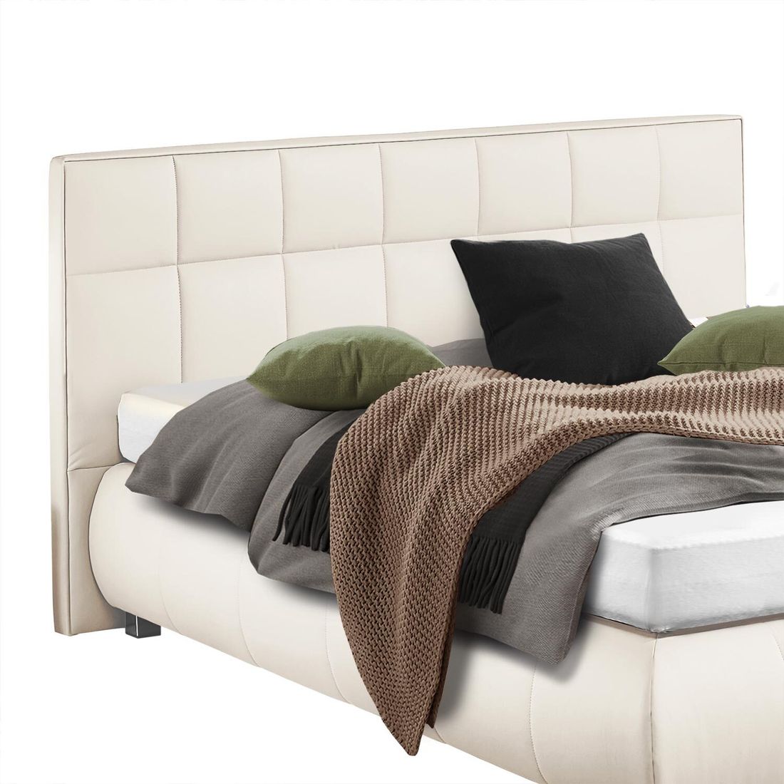 HOMELIV. Boxspringbett Seattle Kunstleder