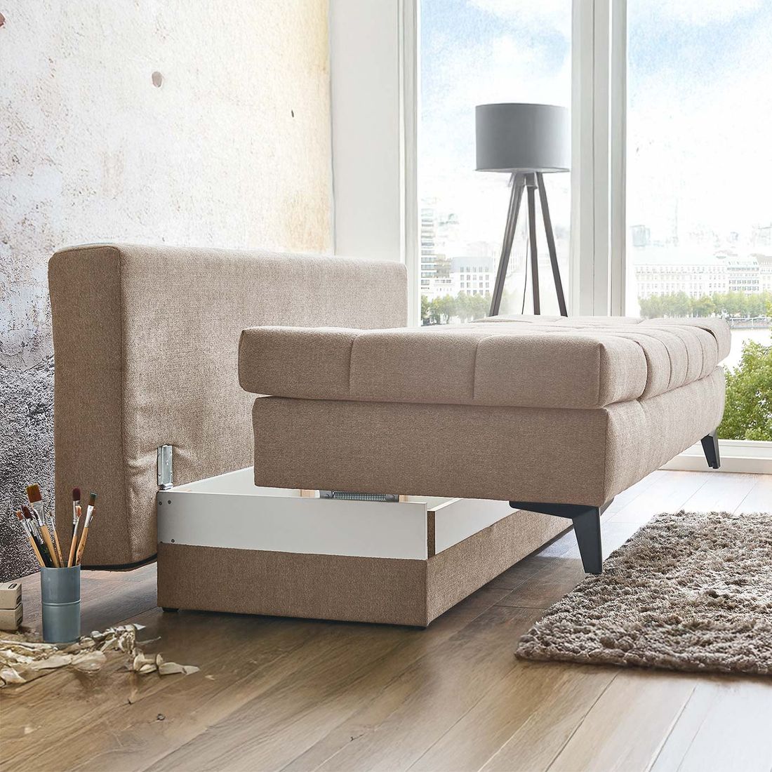 Schlafsofa Amedeo mit Bettkasten