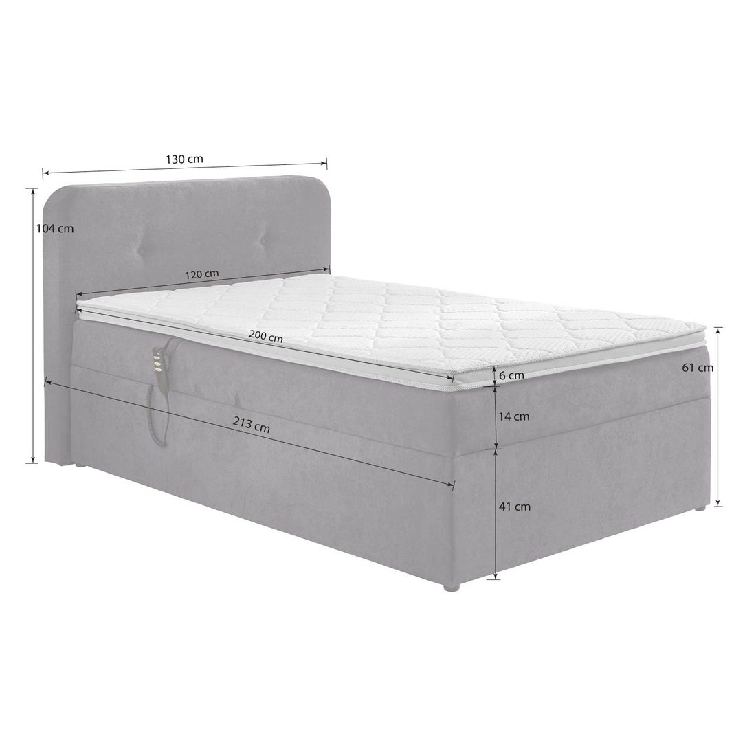 Elektro-Einzel-Boxbett Paden