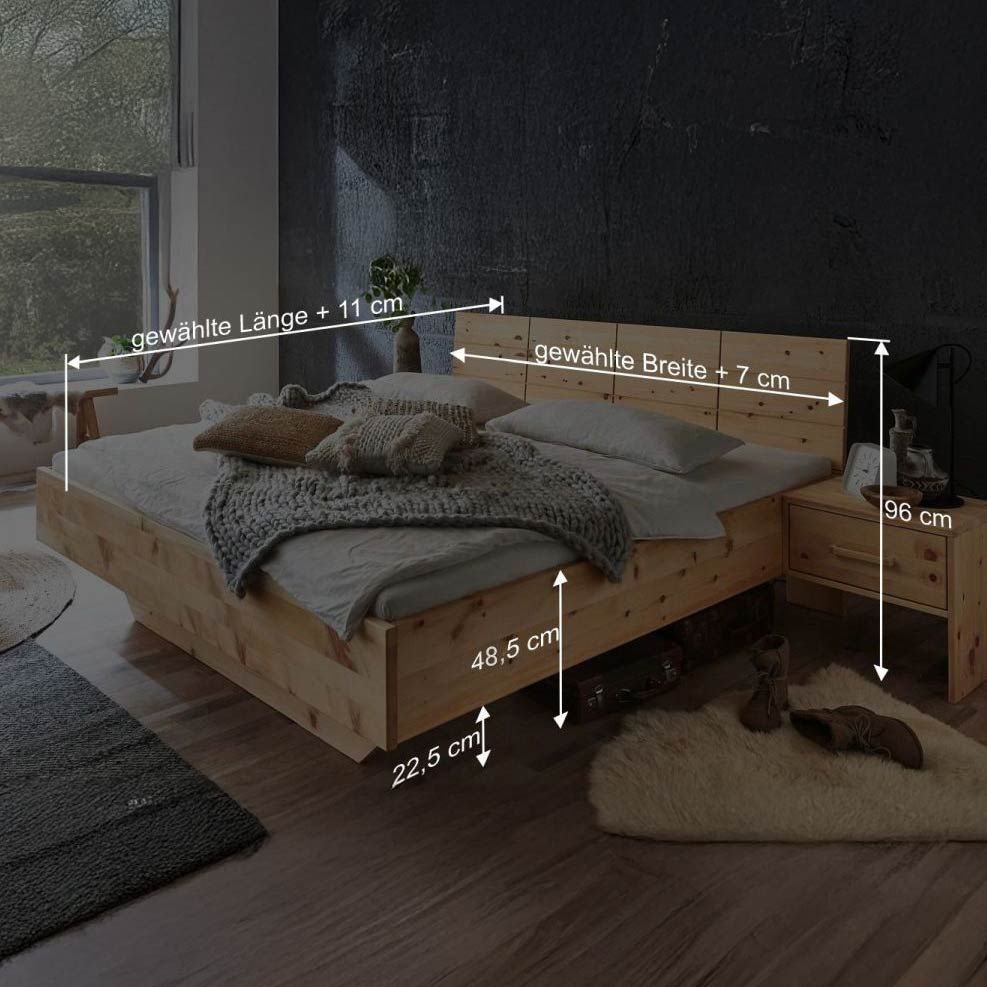 Bett Antelao Komfort Zirbe Massivholz