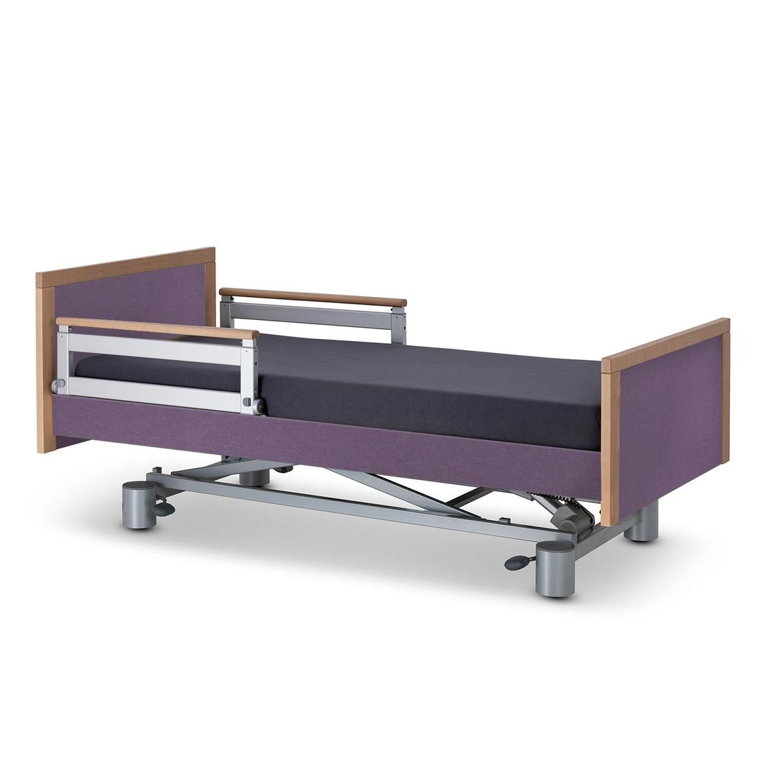 Komfortbett mit Pflegebett-Funktion Sylt Webstoff mit Tellerrost