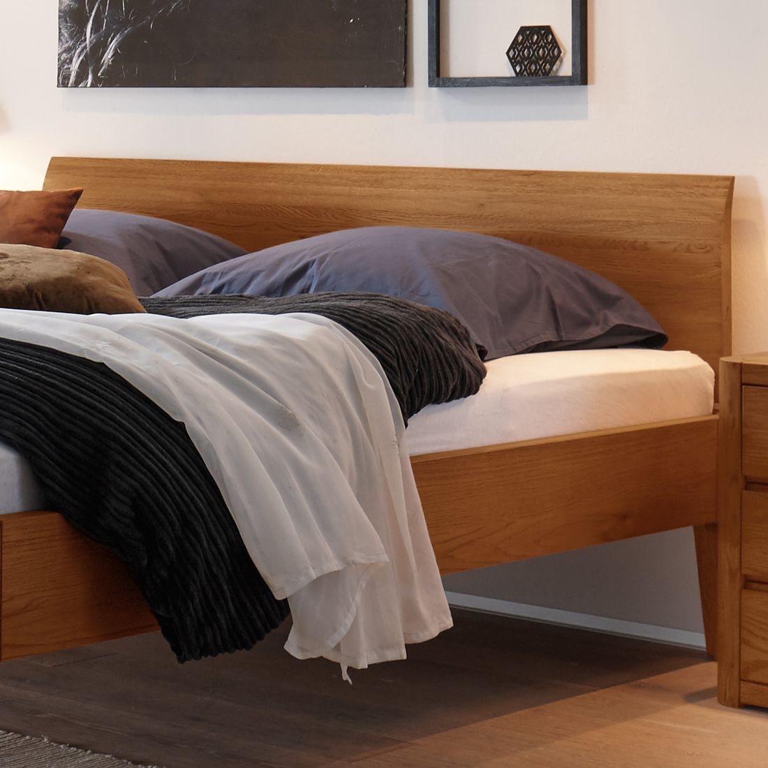 Doppelbett Ambato Eiche Massivholz