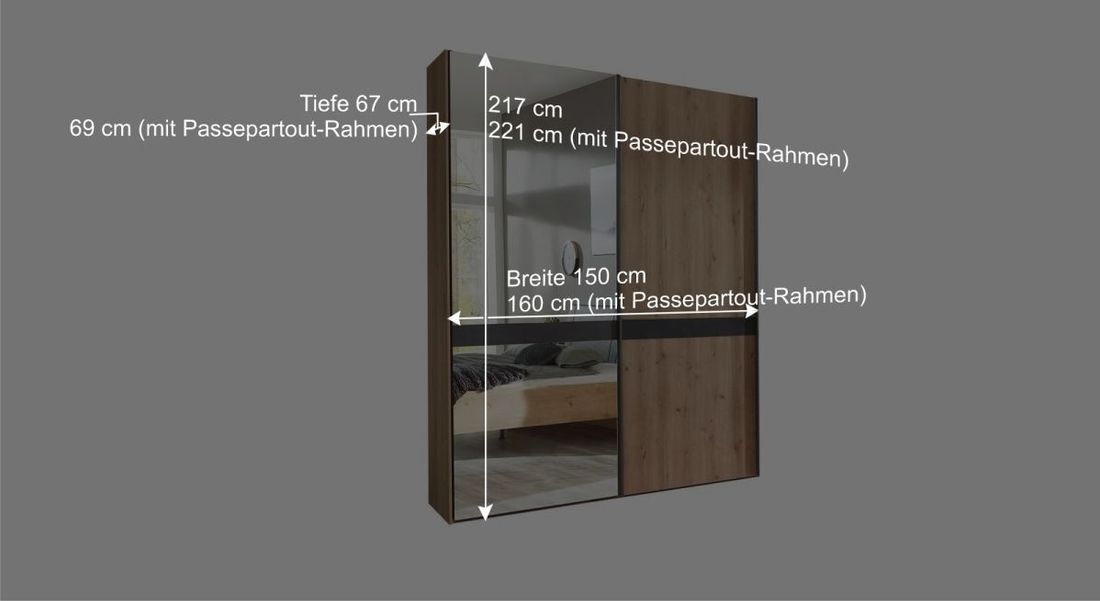 Schwebetüren-Kleiderschrank Lothas