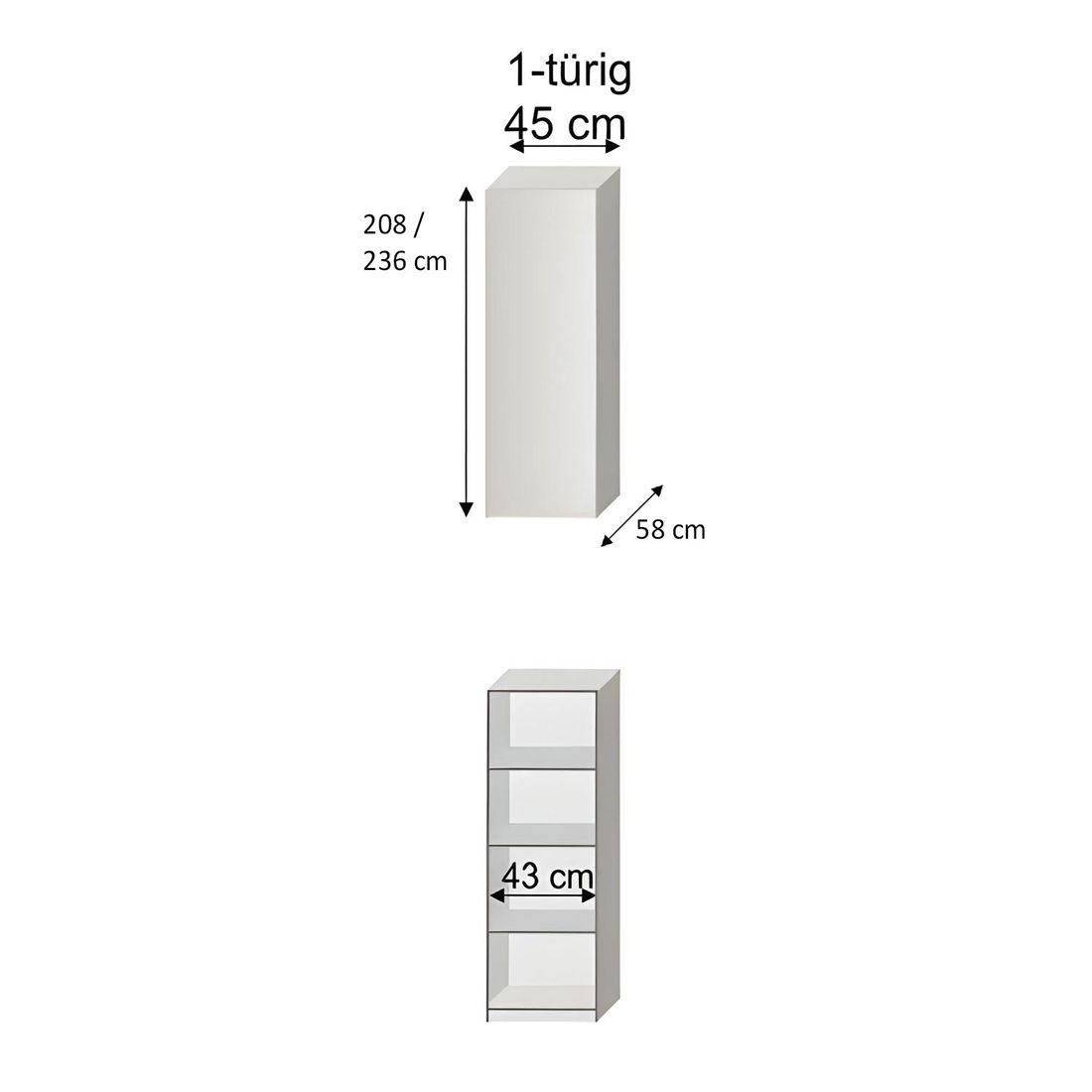 Drehtüren-Kleiderschrank Esperia