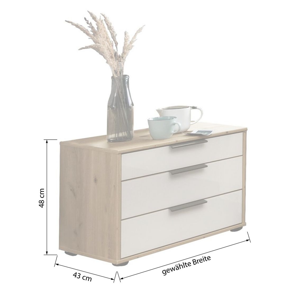 Nachttisch Estiva Eiche Dekor H 48cm
