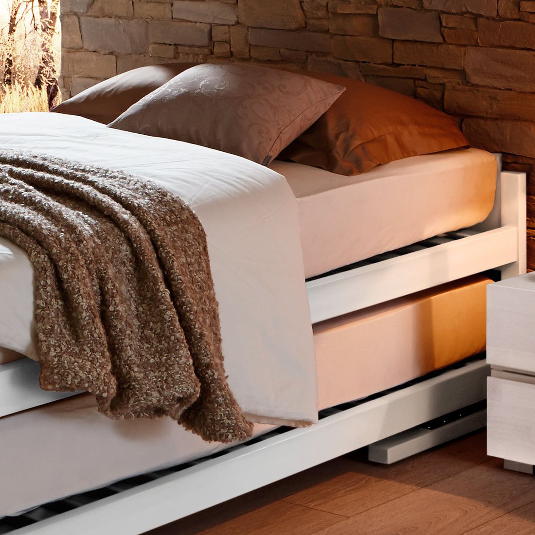 Ausziehbett On Top Buche Massivholz mit Lattenrost