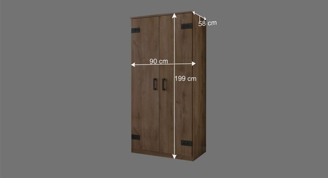 Drehtüren-Kleiderschrank Nolan