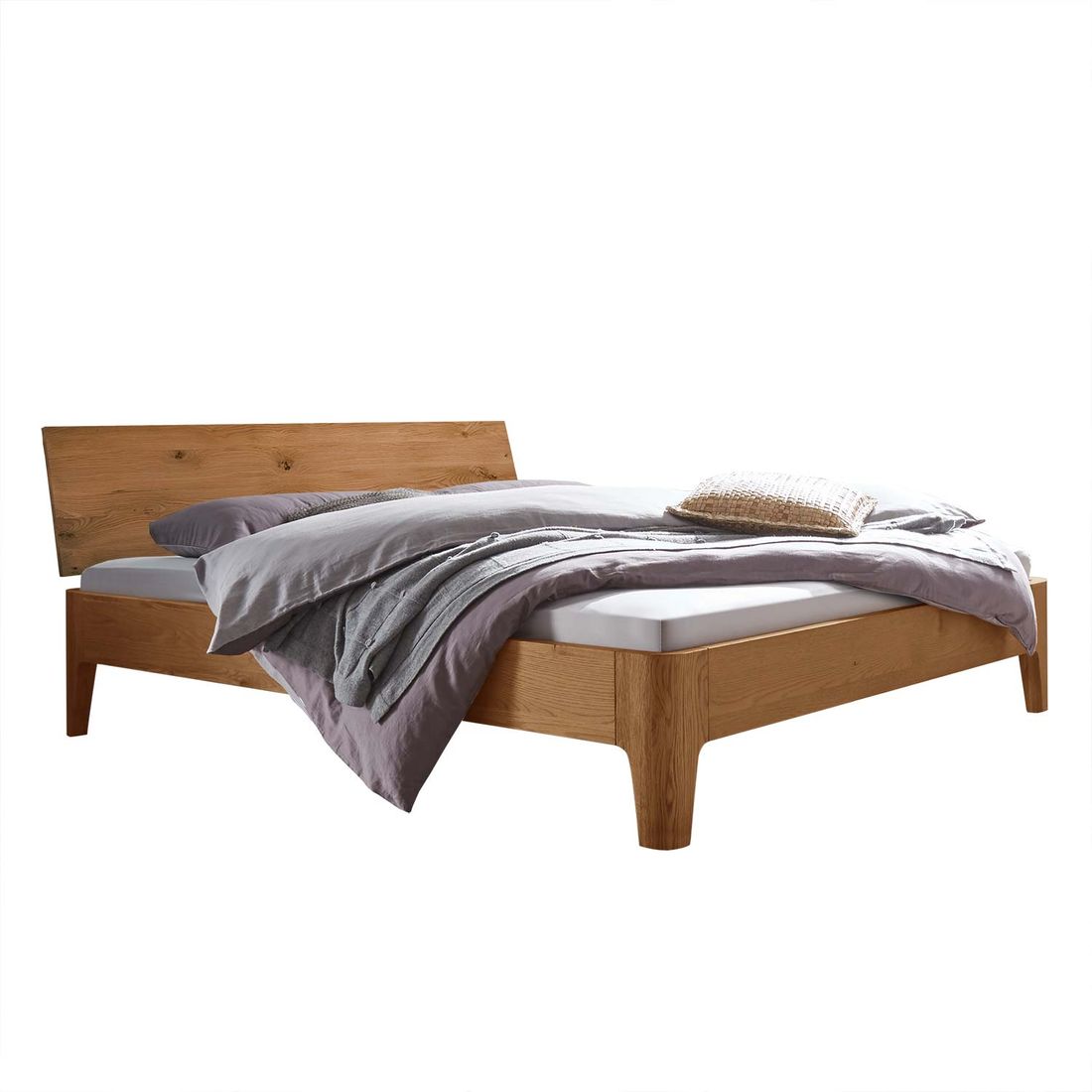 Bett Lugo Komfort Eiche Massivholz