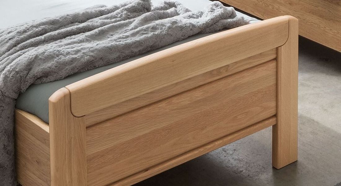 Einzelbett Elfun Komfort Eiche teilmassiv