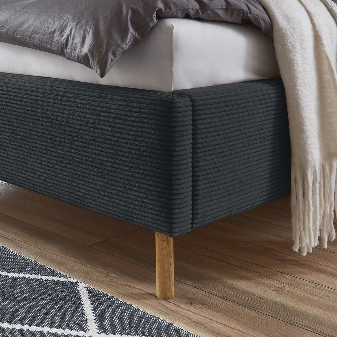 HOMELIV. Polsterbett Calypso Komfort Cord