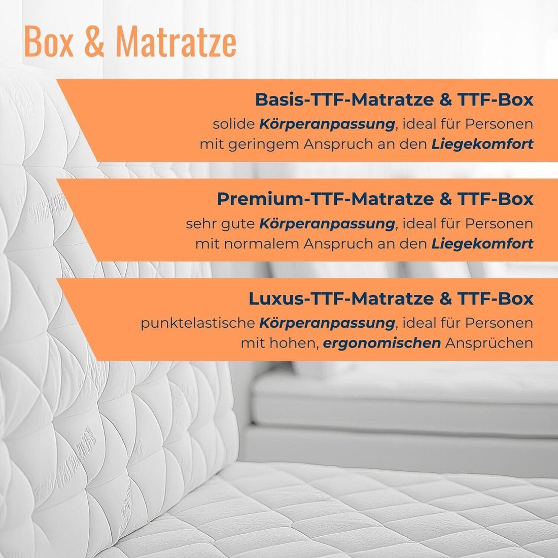 Boxspringbett Trosa Strukturstoff