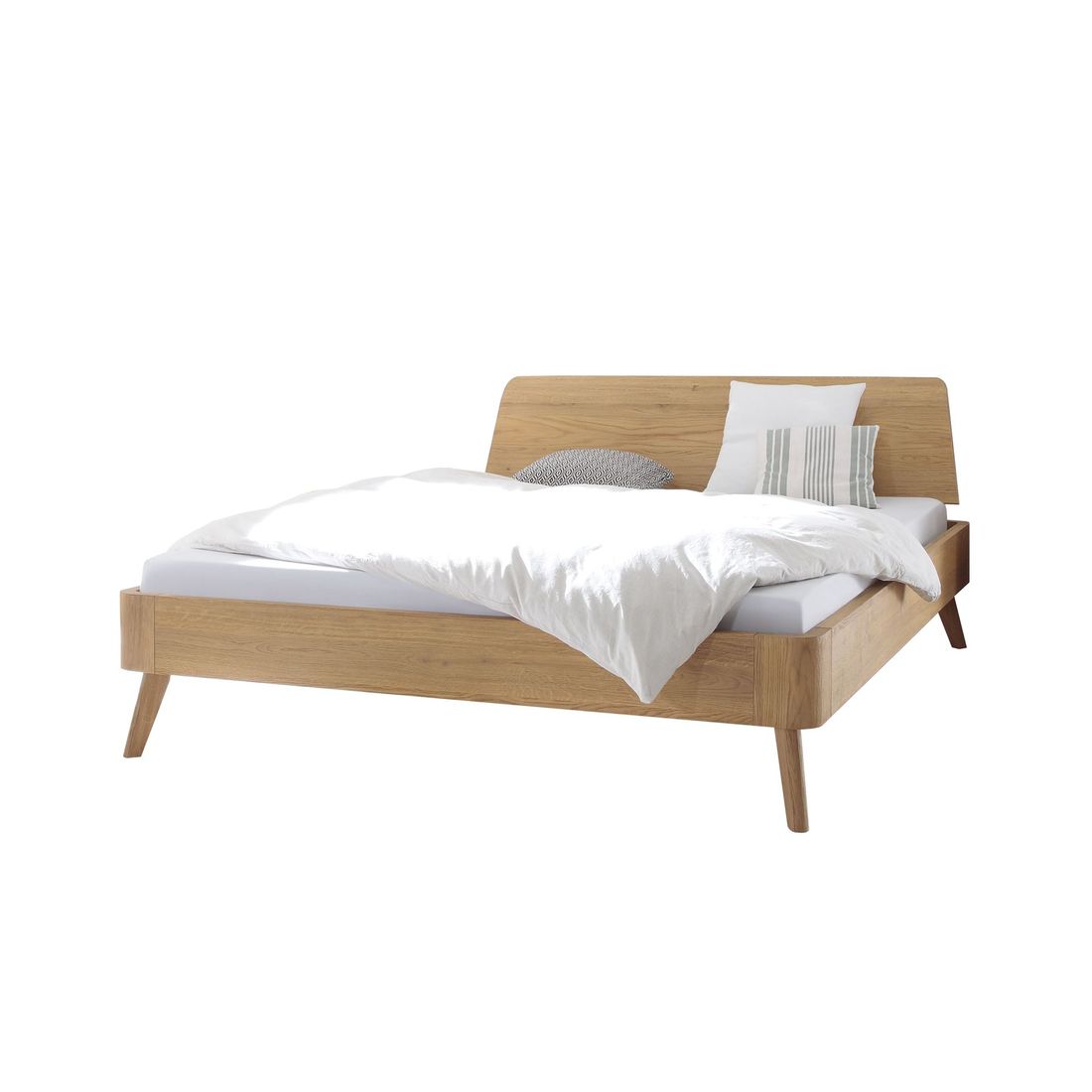 Bett Teko Eiche Massivholz