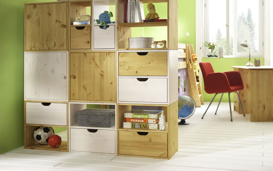 Regalwürfel Kids Paradise Kiefer Massivholz