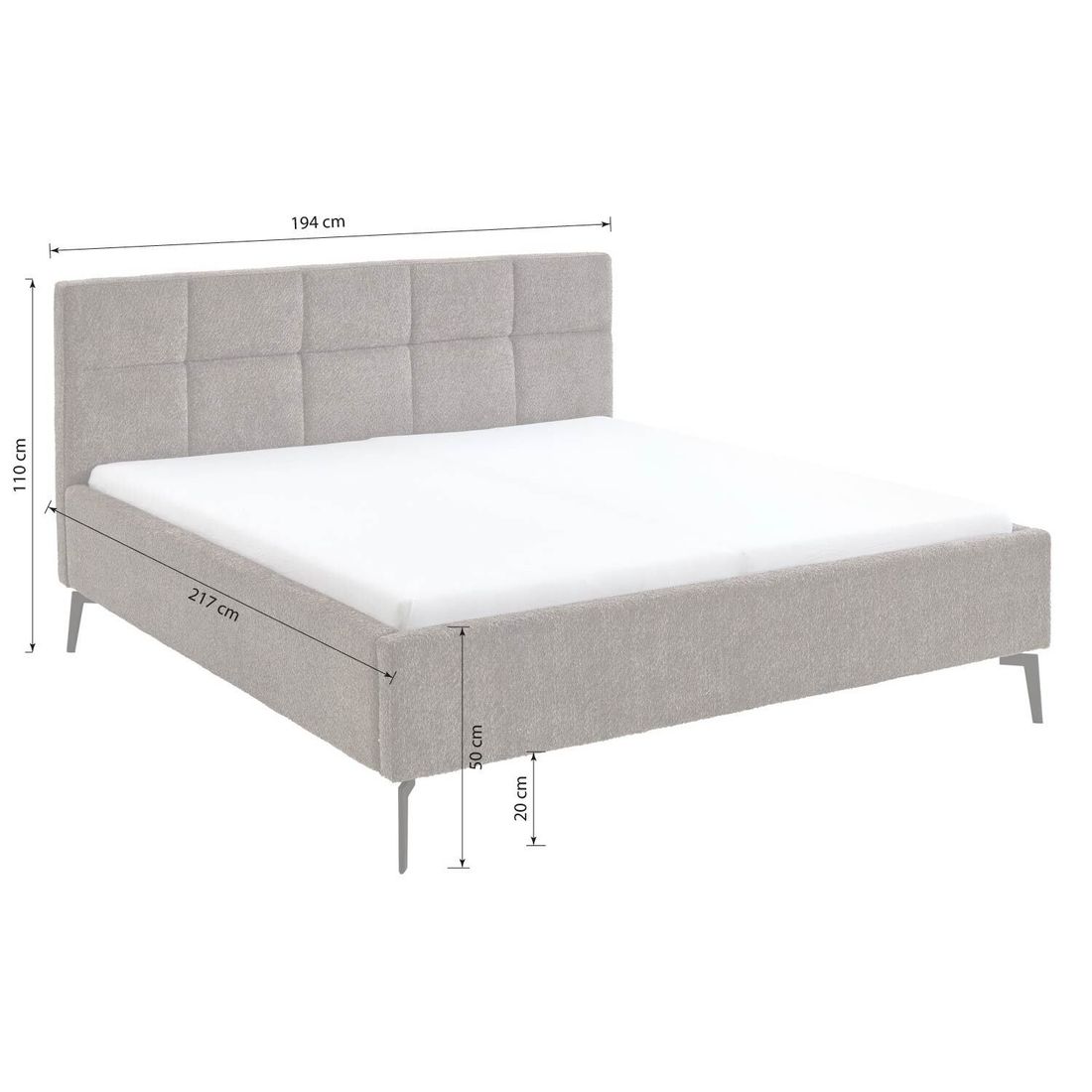 Polsterbett Bennet Komfort Microteddy