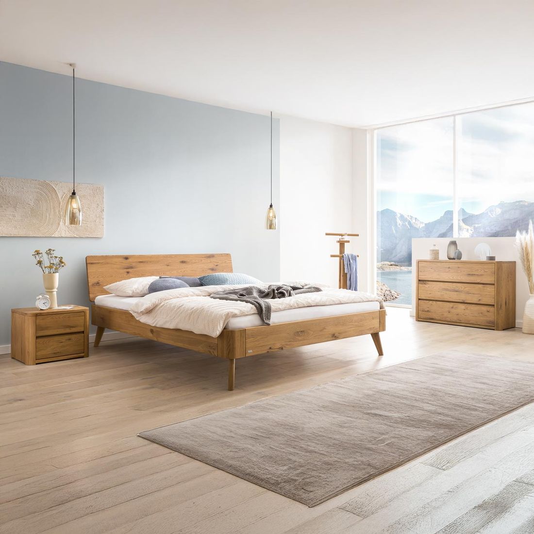 Bett Dosima Wildeiche Massivholz