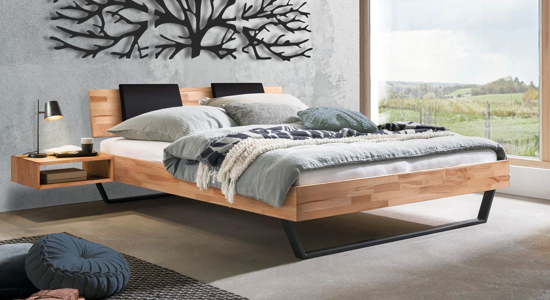 Bett Ekai Kernbuche Massivholz