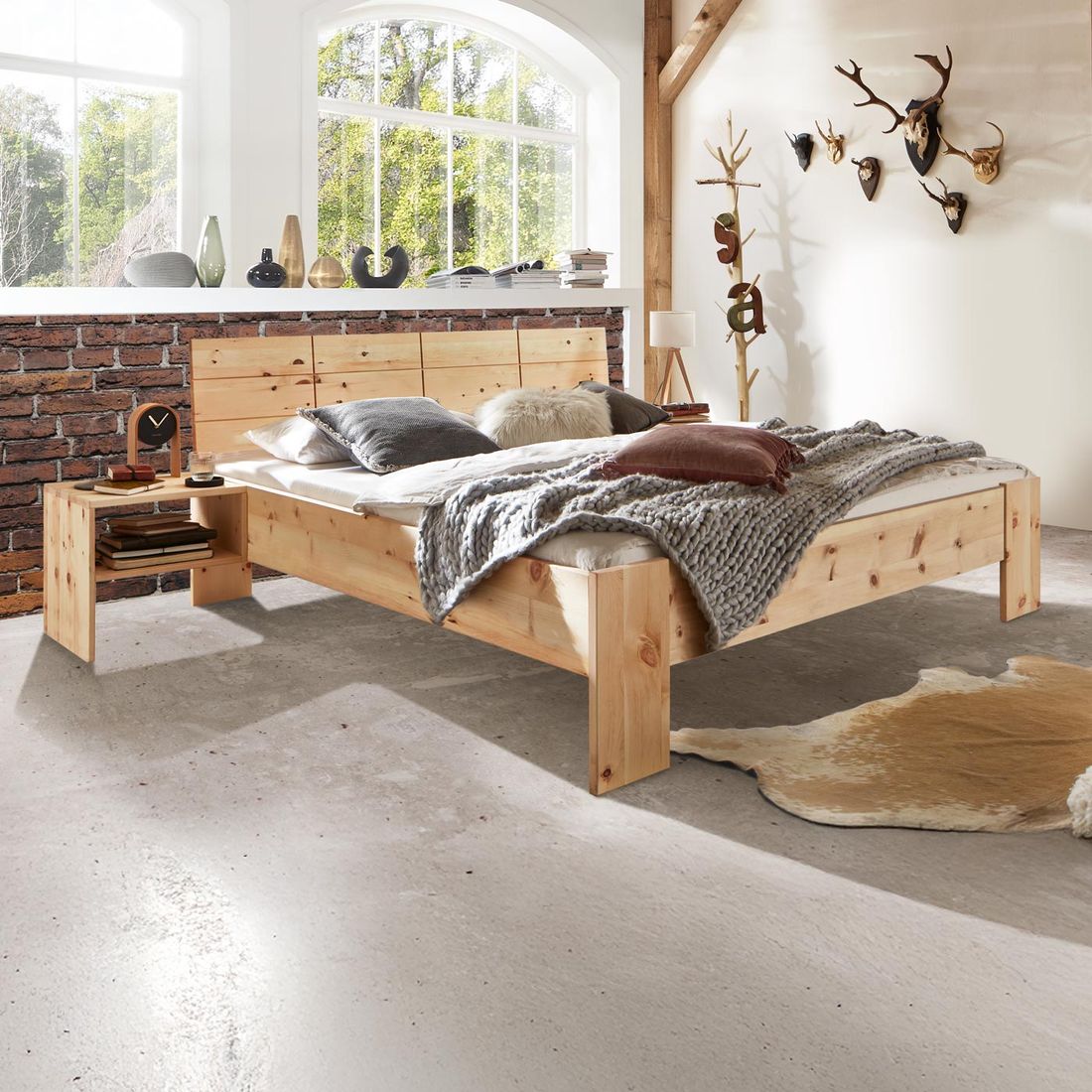 Bett Nudo Komfort Zirbe Massivholz