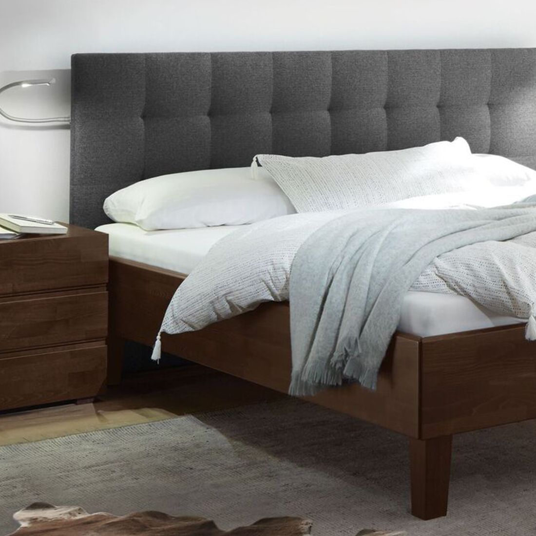 Bett Fucino Komfort Buche Massivholz
