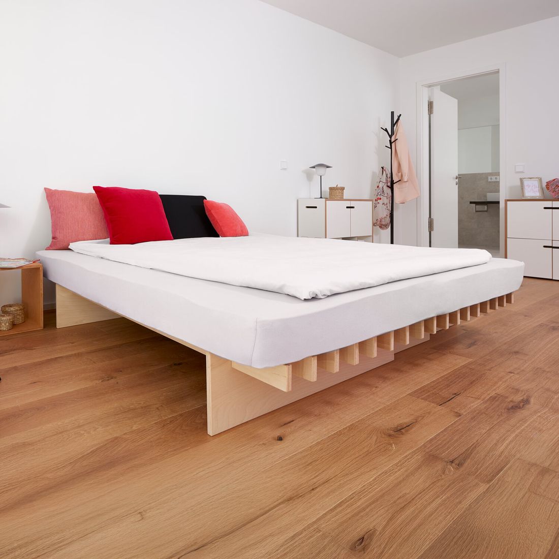 Tojo Bett Parallel Buche Massivholz