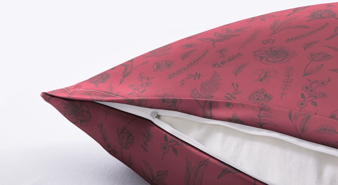 Kleine Wolke Mako-Satin-Bettwäsche Lisse Rot