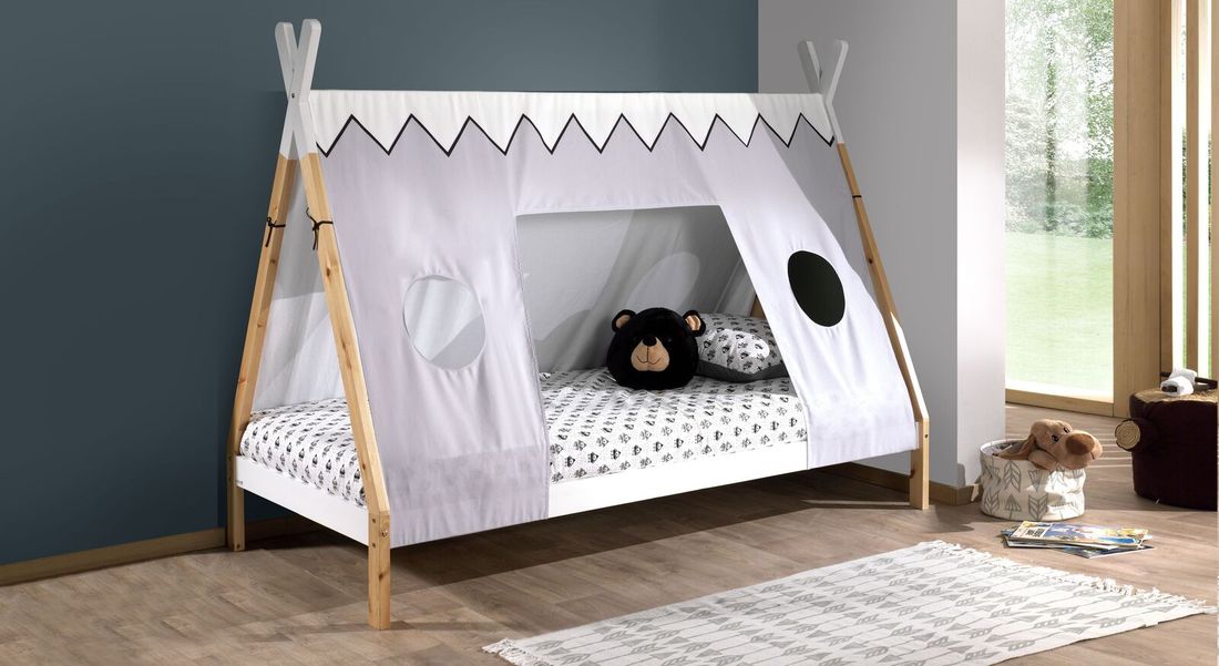 Bett Kids Delight Tipi Kiefer Massivholz mit Lattenrost