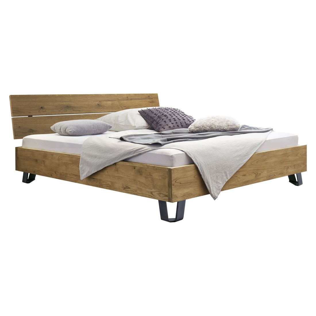 Bett Ormar Wildeiche Massivholz