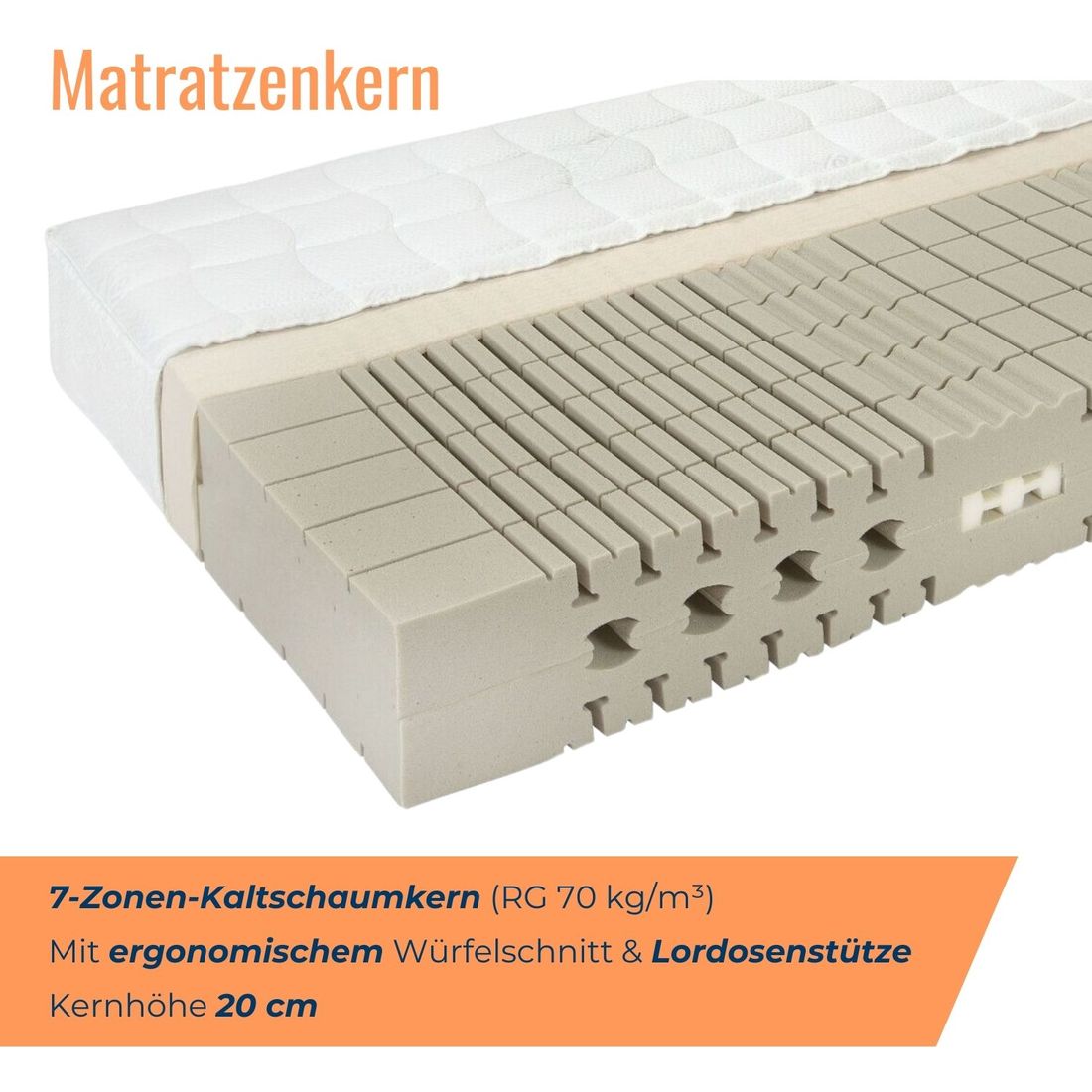 Kaltschaum-Matratze orthowell luxus plus