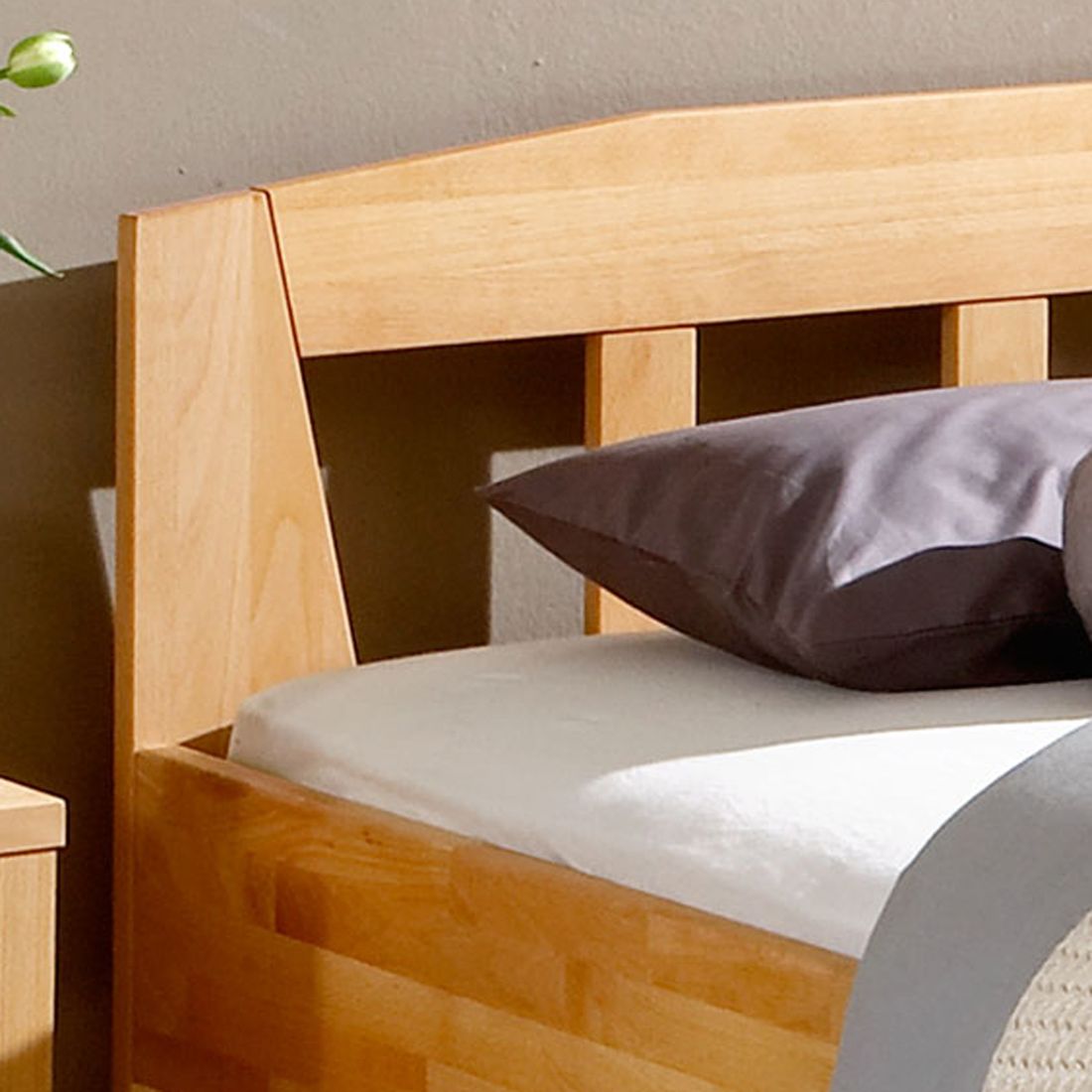 Bett Tessin Komfort Kernbuche Massivholz
