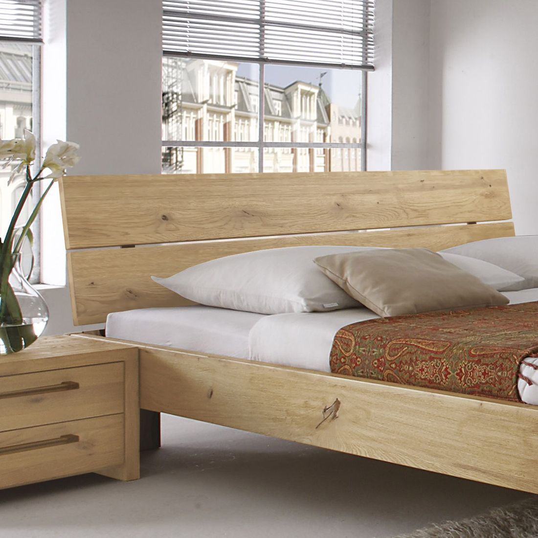 Bett Fuego Wildeiche Massivholz