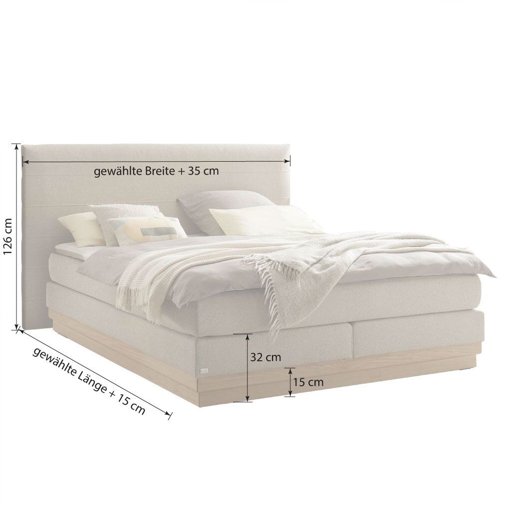 Boxspringbett Trosa Strukturstoff