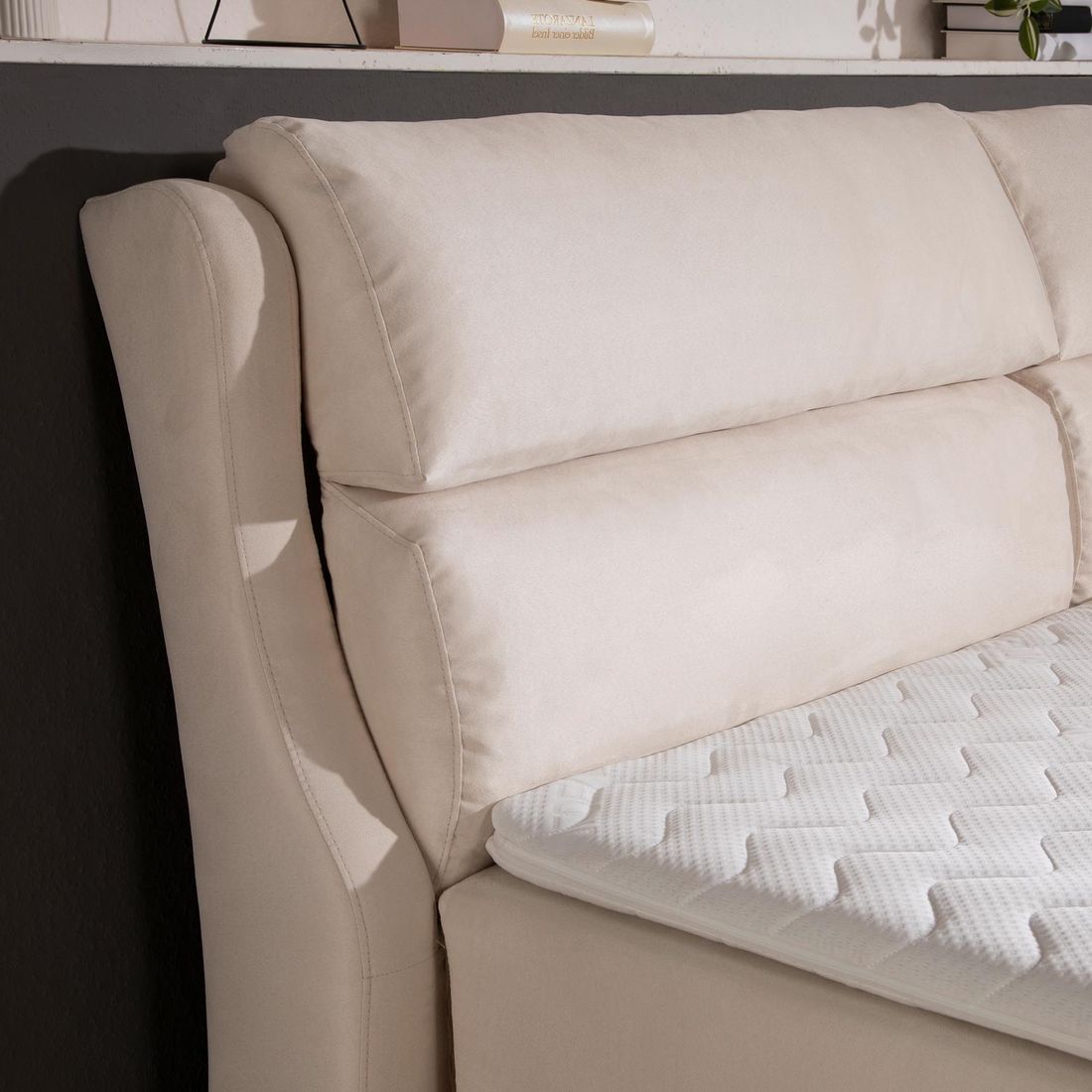 Polsterbett Cremona Microvelours mit Bettkasten