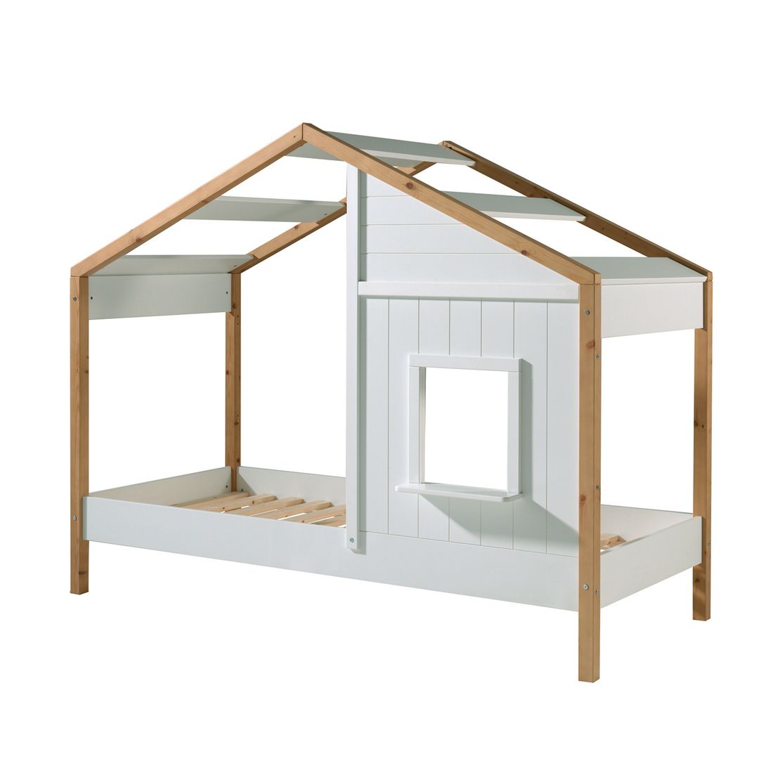 Hausbett Townhouse Kiefer Massivholz mit Lattenrost