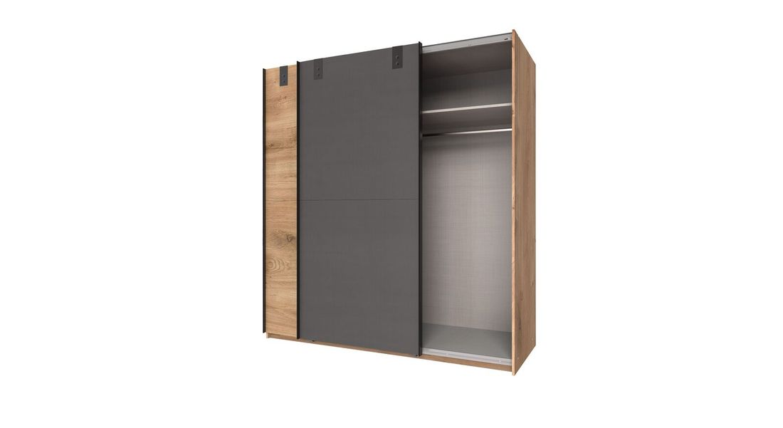 Schwebetüren-Kleiderschrank Nolan Eiche Dekor